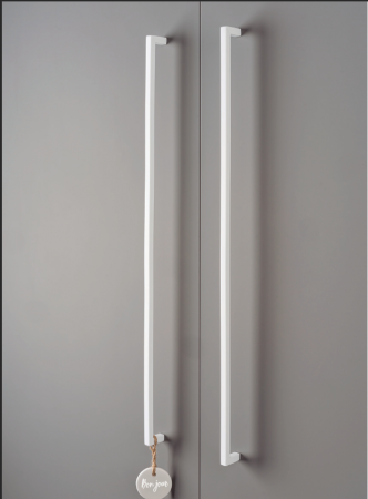 Maner pentru mobilier U, alb mat, L:168,5 mm [4]