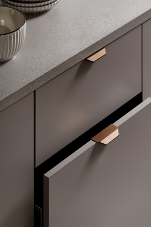 Maner pentru mobilier Vann, finisaj bronz periat, L:100 mm [3]