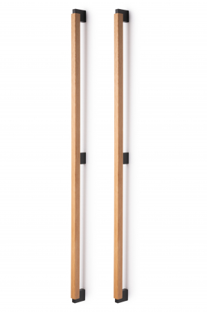 Manere si butoni - Set manere spatiale double Duo Big, finisaj gri lava   stejar, L:1016 mm