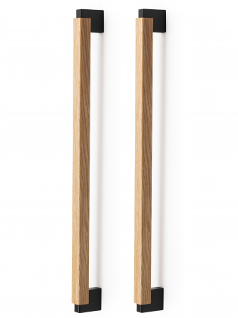 Manere si butoni - Set manere spatiale double Duo Big, finisaj gri lava   stejar, L:536 mm
