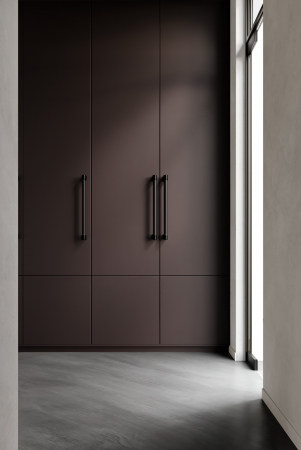 Maner spatial single Casey Big, finisaj negru lava texturat / negru mat, L:448 mm [2]
