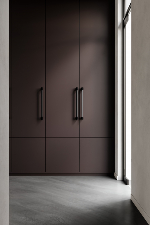 Maner spatial single Casey Big, finisaj negru lava texturat / negru titan lustruit, L:448 mm [3]