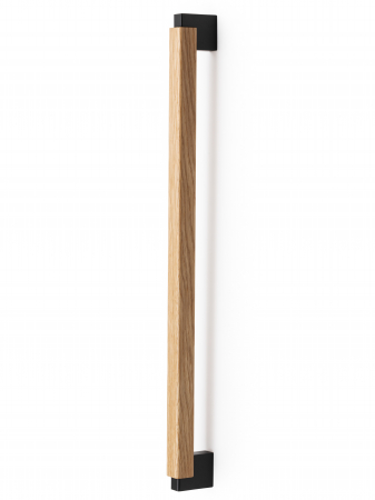 Manere spatiale - Maner spatial single Duo Big, finisaj gri lava / stejar, L:536 mm