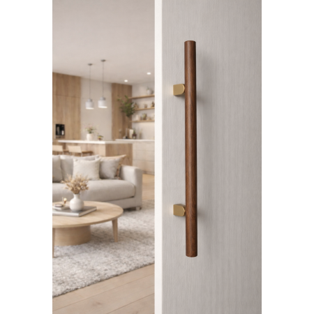 Maner spatial single Kumo Wood Big, finisaj nuc / alama periata, L:610 mm [3]