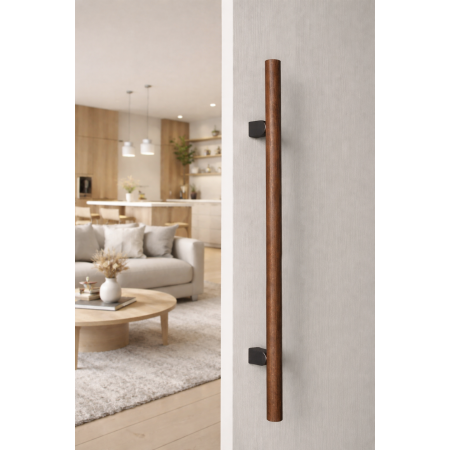 Maner spatial single Kumo Wood Big, finisaj nuc / negru titan, L:1010 mm [3]