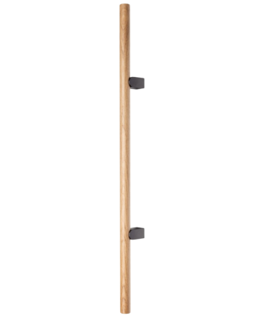 Mânere spațiale - Maner spatial single Kumo Wood Big, finisaj stejar / negru titan, L:1010 mm