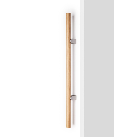 Maner spatial single Kumo Wood Big One, finisaj stejar / otel inoxidabil, L:878 mm [2]