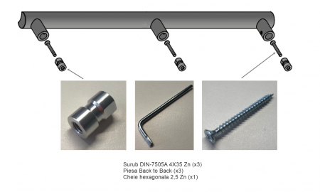 Maner spatial single Moon Big, finisaj negru periat, L:1096 mm [5]
