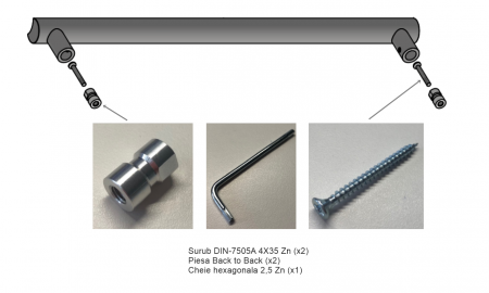 Maner spatial single Moon Big, finisaj negru periat, L:424 mm [4]