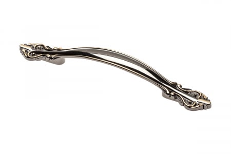 Clasice si vintage - Maner vintage pentru mobilier, UZ-WERON-96-12, finisaj nichel negru/ auriu GT, L:148 mm