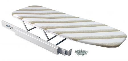 Mese de călcat încorporabile - Masa de calcat 8037512, extractibila, pliabila, incorporabila in dulap de 500 mm, finisaj alb