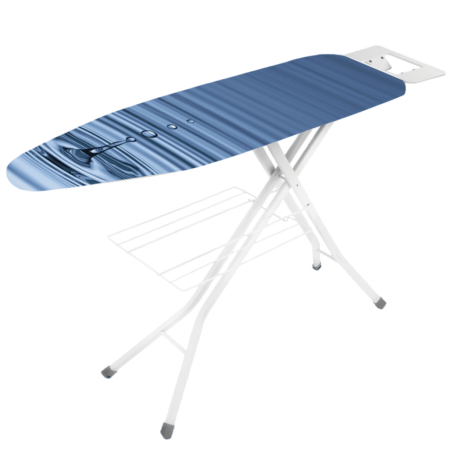 Accesorii diverse - Masa de calcat Orione, cu suport pentru fierul de calcat si rufe, alb, 123x36 cm