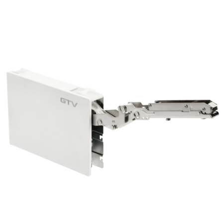 Sisteme deschidere verticală - Mecanism ridicare Strong Plus GTV pentru uși mobilier, Push to Open, 8–12 kg, alb