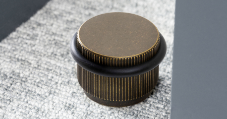 Opritoare usi - Opritor pentru usa Arpa, finisaj alama rustica, 45x30 mm