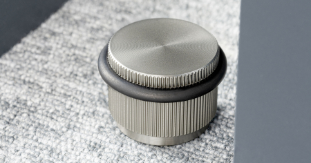 Opritoare usi - Opritor pentru usa Arpa, finisaj otel inoxidabil, 45x30 mm