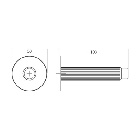 Opritor ușă Arpa Wall Viefe, montaj pe perete, oțel inoxidabil, L: 103 mm [3]