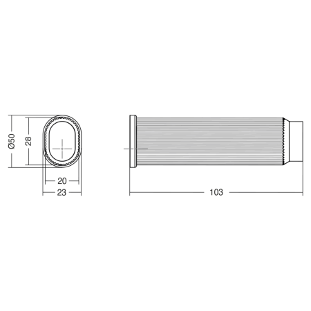 Opritor pentru usa Brooklyn Wall, finisaj nichel lucios, 28x103 mm [2]