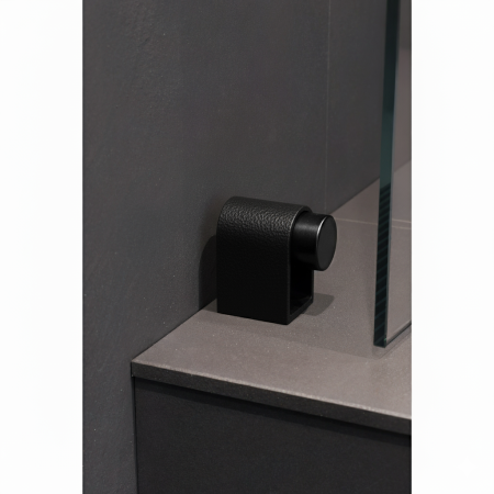 Opritor pentru usa Casey, finisaj negru lava texturat/negru mat, 47x30 mm [3]