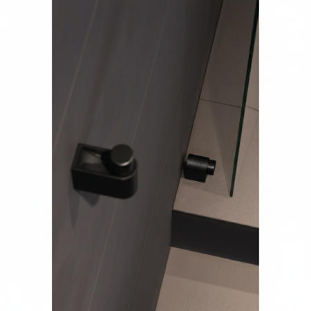 Opritor pentru usa Casey, finisaj negru lava texturat/negru mat, 47x30 mm [4]