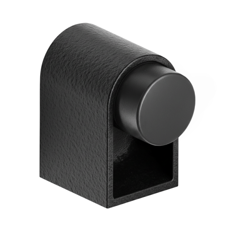 Opritoare usi - Opritor pentru usa Casey, finisaj negru lava texturat/negru mat, 47x30 mm