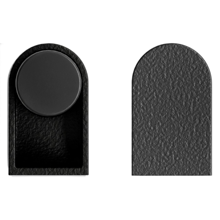 Opritor pentru usa Casey, finisaj negru lava texturat/negru mat, 47x30 mm [2]