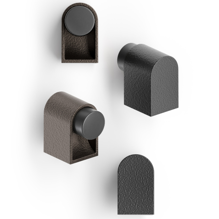 Opritor pentru usa Casey, finisaj negru lava texturat/negru mat, 47x30 mm [5]