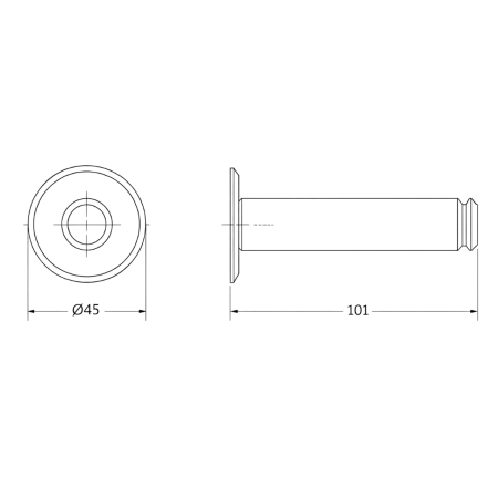 Opritor pentru usa Fase Wall, finisaj negru titan lustruit, 101x20 mm [1]