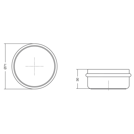 Opritor pentru usa Luv Wood, finisaj stejar, 71x30 mm [2]