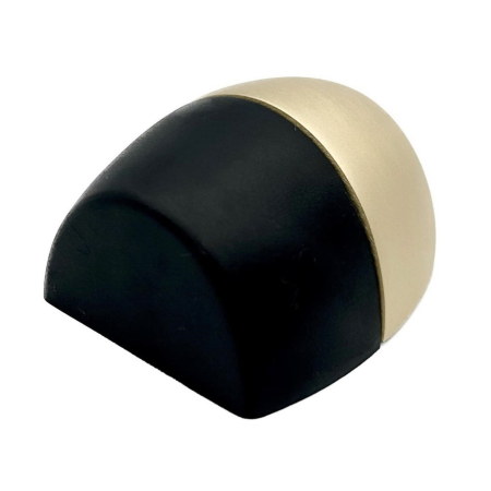 Opritor pentru usa Oval, finisaj alama mata/negru mat CB, 41x40x25 mm [1]