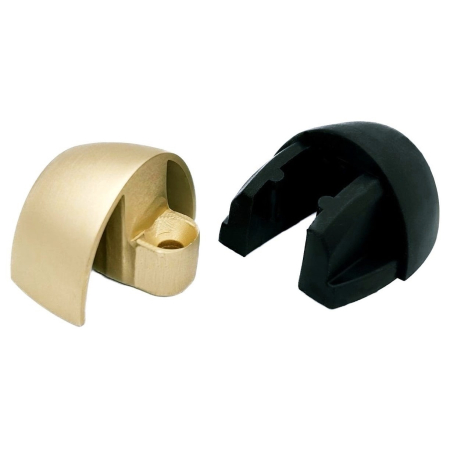 Opritor pentru usa Oval, finisaj alama mata/negru mat CB, 41x40x25 mm [2]
