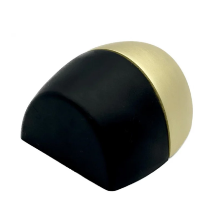 Opritor pentru usa Oval, finisaj alama satin/negru mat CB, 41x40x25 mm [1]