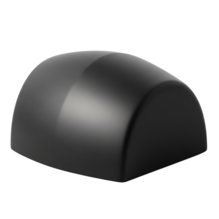 Opritoare usi - Opritor pentru usa Oval, finisaj negru mat CB, 41X40X25 mm