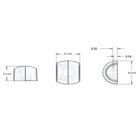 Opritor pentru usa Oval, finisaj negru mat CB, 41X40X25 mm [4]