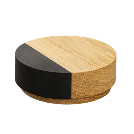 Opritoare uși - Opritor pentru usa Puk, finisaj stejar, 65x24 mm