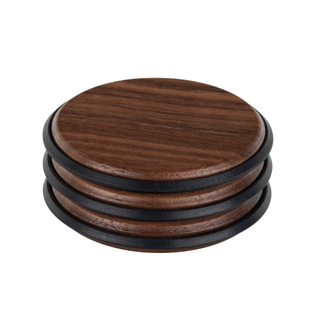 Opritoare usi - Opritor pentru usa Pulse, finisaj nuc, 66x27 mm