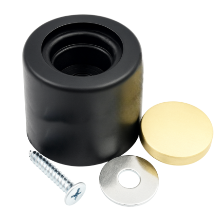 Opritor pentru usa Round, finisaj alama mata/negru mat CB, Ø: 40 mm [1]