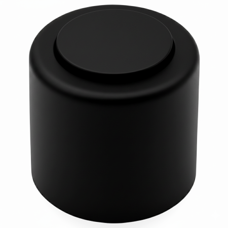 Opritoare usi - Opritor pentru usa Round, finisaj negru mat CB, Ø: 40 mm