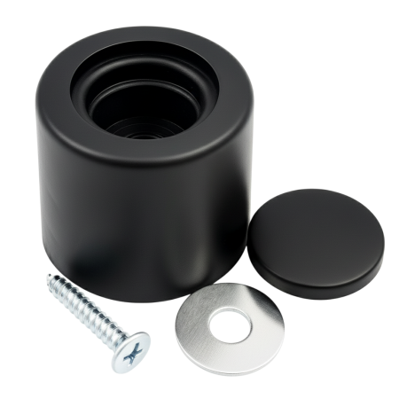 Opritor pentru usa Round, finisaj negru mat CB, Ø: 40 mm [1]