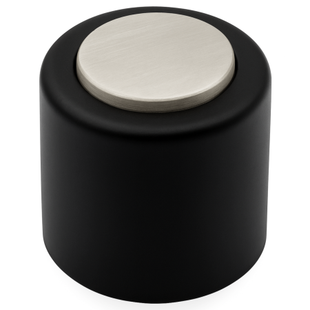 Opritoare usi - Opritor pentru usa Round, finisaj nichel satin/negru mat CB, Ø:40 mm