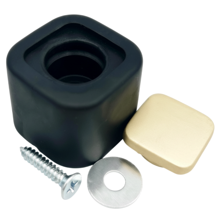 Opritor pentru usa Square, finisaj alama mata/negru mat CB, 40X40 mm [2]