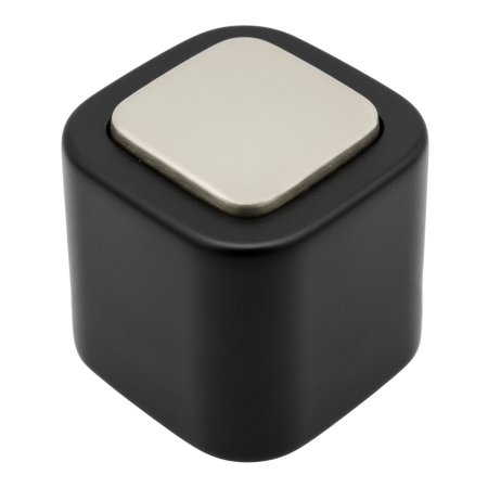 Opritoare uși - Opritor pentru usa Square, finisaj nichel satin/negru mat CB, 40X40 mm