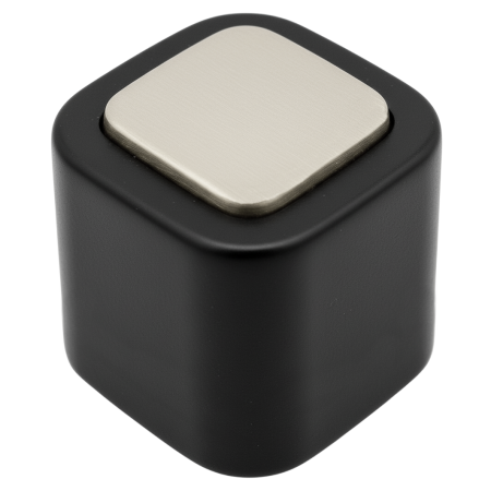 Opritoare usi - Opritor pentru usa Square, finisaj nichel satin/negru mat CB, 40X40 mm