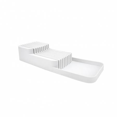 Organizator cu 2 niveluri pentru cutite, alb, 39x14x7.3 cm [5]