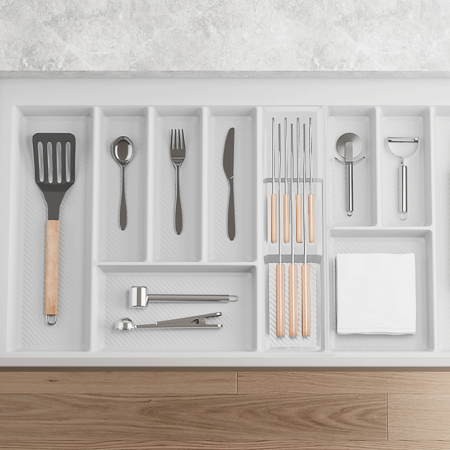 Organizator de cutite, alb, pentru suportul de tacamuri Max [2]