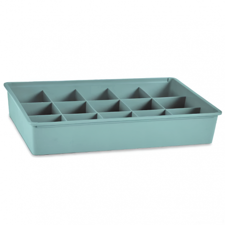 Organizatoare baie - Organizator sertar cu 15 diviziuni, verde