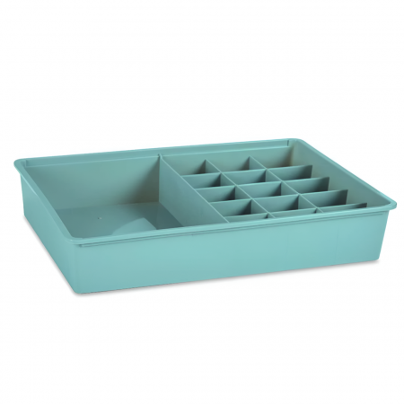 Baie - Organizator sertar cu 16 diviziuni, verde