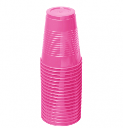 Pahare unica folosinta - Pahare de unica folosinta, 200 ml, fucsia, set 100 bucati