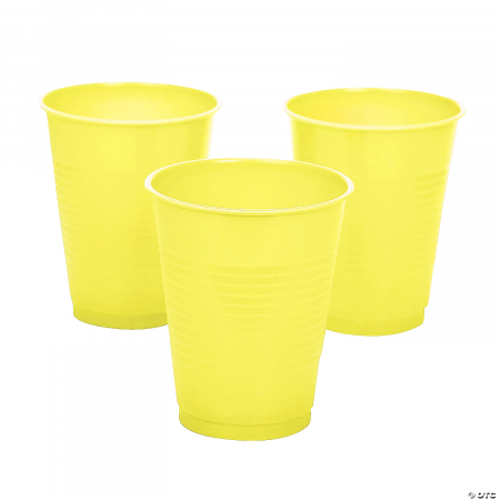 Pahare de unica folosinta, 200 ml, galben, set 100 bucati [1]