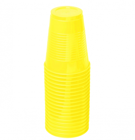 Pahare unica folosinta - Pahare de unica folosinta, 200 ml, galben, set 100 bucati