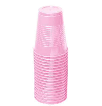 Pahare unica folosinta - Pahare de unica folosinta, 200 ml, roz, set 100 bucati
